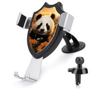 Rrtsmsgh Panda and Sunflower Car Phone Holder, Universal Adjustable Auto Phone Holder - Strong Suction Cup, Air Vent Cellphone Stand Car Mount for 4-6 Inch Phones