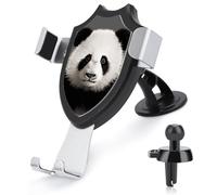 Rrtsmsgh Panda Bear Head Car Phone Holder, Universal Adjustable Auto Phone Holder - Strong Suction Cup, Air Vent Cellphone Stand Car Mount for 4-6 Inch Phones
