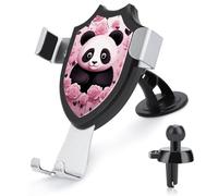 Rrtsmsgh Panda Pattern Car Phone Holder, Universal Adjustable Auto Phone Holder - Strong Suction Cup, Air Vent Cellphone Stand Car Mount for 4-6 Inch Phones