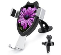 Rrtsmsgh Purple Daisy Car Phone Holder, Universal Adjustable Auto Phone Holder - Strong Suction Cup, Air Vent Cellphone Stand Car Mount for 4-6 Inch Phones