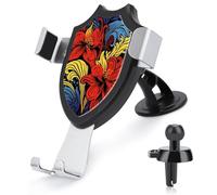 Rrtsmsgh Red and Yellow Style Car Phone Holder, Universal Adjustable Auto Phone Holder - Strong Suction Cup, Air Vent Cellphone Stand Car Mount for 4-6 Inch Phones
