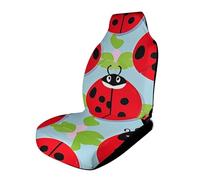 Rrtsmsgh Red Ladybug Pattern Car Seat Cover Front Seats Protector - Universal Fit, Non-Slip & Stretch 1PCS Automotive Seat Covers for Sedans, SUVs, Trucks