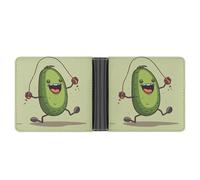 Rrtsmsgh Rope Skipping Fruit Wallet for Men & Women Ultra Slim PU Leather Bifold Wallet, Credit Card Holder for Travel