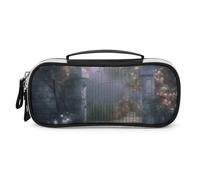 Rrtsmsgh Secret Garden Pencil Case Large Capacity, Small PU Leather Makeup Bag with Zipper & Handle, Portable Pencil Pouch for Office, Cosmetic Storage