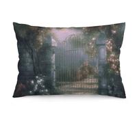 Rrtsmsgh Secret Garden Pillow Cover, Rectangle Throw Pillowcase with Hidden Zipper, Soft Plush Pillow Case for Sofa Bed, Living Room Decor, 12 "x20