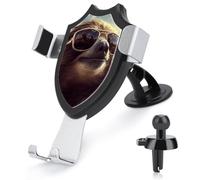 Rrtsmsgh Sloth with Sunglasses Car Phone Holder, Universal Adjustable Auto Phone Holder - Strong Suction Cup, Air Vent Cellphone Stand Car Mount for 4-6 Inch Phones