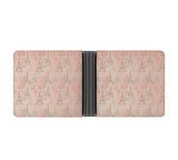 Rrtsmsgh Soft Colors Eiffel Tower France Wallet for Men & Women Ultra Slim PU Leather Bifold Wallet, Credit Card Holder for Travel