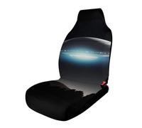 Rrtsmsgh Spaceship at Night Car Seat Cover Front Seats Protector - Universal Fit, Non-Slip & Stretch 1PCS Automotive Seat Covers for Sedans, SUVs, Trucks