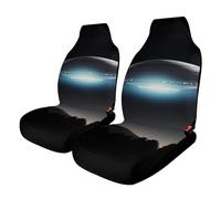 Rrtsmsgh Spaceship at Night Car Seat Cover Front Seats Protector - Universal Fit, Non-Slip & Stretch 2PCS Automotive Seat Covers for Sedans, SUVs, Trucks