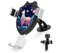 Rrtsmsgh Starry Night Alpaca Car Phone Holder, Universal Adjustable Auto Phone Holder - Strong Suction Cup, Air Vent Cellphone Stand Car Mount for 4-6 Inch Phones