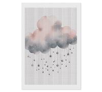 Rrtsmsgh Stars and Clouds Diamond Painting for Adults, Vertical Square 5D Diamond Painting Kit, DIY Full Drill Crafts Kits for Home Wall Decor, 8"x12"