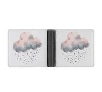 Rrtsmsgh Stars And Clouds Wallet for Men & Women Ultra Slim PU Leather Bifold Wallet, Credit Card Holder for Travel