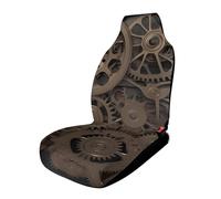 Rrtsmsgh Steampunk Mechanical Gears Car Seat Cover Front Seats Protector - Universal Fit, Non-Slip & Stretch 1PCS Automotive Seat Covers for Sedans, SUVs, Trucks