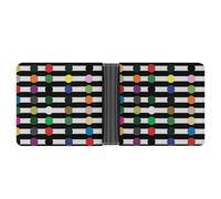 Rrtsmsgh Stripe Black And White Wallet for Men & Women Ultra Slim PU Leather Bifold Wallet, Credit Card Holder for Travel