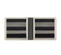 Rrtsmsgh Stripes Black White Wallet for Men & Women Ultra Slim PU Leather Bifold Wallet, Credit Card Holder for Travel