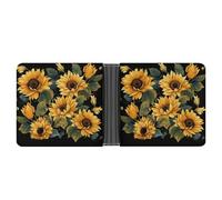 Rrtsmsgh Sunflower for Brightening My Life Wallet for Men & Women Ultra Slim PU Leather Bifold Wallet, Credit Card Holder for Travel