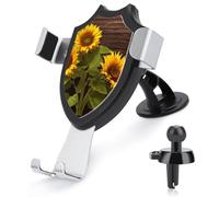 Rrtsmsgh Sunflower Plant Car Phone Holder, Universal Adjustable Auto Phone Holder - Strong Suction Cup, Air Vent Cellphone Stand Car Mount for 4-6 Inch Phones
