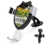 Rrtsmsgh Sunflowers White Picket Fence Car Phone Holder, Universal Adjustable Auto Phone Holder - Strong Suction Cup, Air Vent Cellphone Stand Car Mount for 4-6 Inch Phones