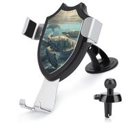 Rrtsmsgh Sunny Sea Turtle Car Phone Holder, Universal Adjustable Auto Phone Holder - Strong Suction Cup, Air Vent Cellphone Stand Car Mount for 4-6 Inch Phones