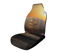 Rrtsmsgh Sunrise Landscape Zen Stone Car Seat Cover Front Seats Protector - Universal Fit, Non-Slip & Stretch 1PCS Automotive Seat Covers for Sedans, SUVs, Trucks