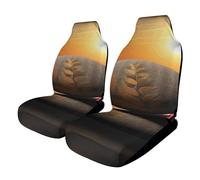 Rrtsmsgh Sunrise Landscape Zen Stone Car Seat Cover Front Seats Protector - Universal Fit, Non-Slip & Stretch 2PCS Automotive Seat Covers for Sedans, SUVs, Trucks