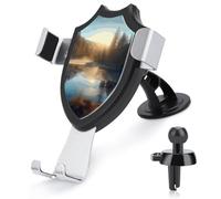Rrtsmsgh Sunrise Over Mountain Forest Lake Car Phone Holder, Universal Adjustable Auto Phone Holder - Strong Suction Cup, Air Vent Cellphone Stand Car Mount for 4-6 Inch Phones