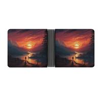 Rrtsmsgh Sunset Art Wallet for Men & Women Ultra Slim PU Leather Bifold Wallet, Credit Card Holder for Travel
