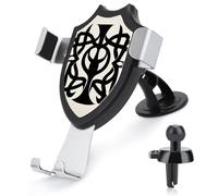 Rrtsmsgh Supernatural Symbols Black Print Car Phone Holder, Universal Adjustable Auto Phone Holder - Strong Suction Cup, Air Vent Cellphone Stand Car Mount for 4-6 Inch Phones