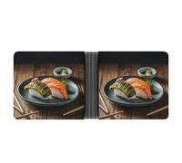Rrtsmsgh Sushi Dill Pickles Wallet for Men & Women Ultra Slim PU Leather Bifold Wallet, Credit Card Holder for Travel