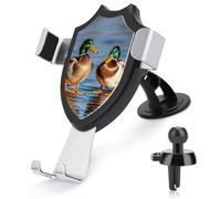 Rrtsmsgh Two Mallard Ducks Car Phone Holder, Universal Adjustable Auto Phone Holder - Strong Suction Cup, Air Vent Cellphone Stand Car Mount for 4-6 Inch Phones