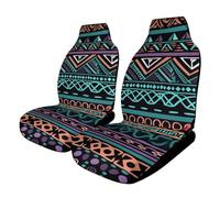 Rrtsmsgh Unique Aztec Pattern Car Seat Cover Front Seats Protector - Universal Fit, Non-Slip & Stretch 2PCS Automotive Seat Covers for Sedans, SUVs, Trucks