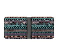 Rrtsmsgh Unique Aztec Pattern Wallet for Men & Women Ultra Slim PU Leather Bifold Wallet, Credit Card Holder for Travel