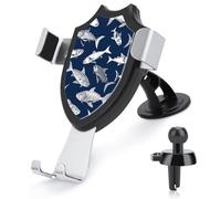 Rrtsmsgh Various Sea Fish Pattern Car Phone Holder, Universal Adjustable Auto Phone Holder - Strong Suction Cup, Air Vent Cellphone Stand Car Mount for 4-6 Inch Phones