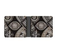 Rrtsmsgh Western Pacific Traditional Wallet for Men & Women Ultra Slim PU Leather Bifold Wallet, Credit Card Holder for Travel