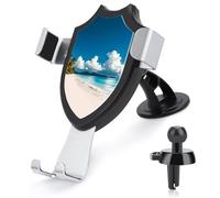 Rrtsmsgh White Beach Tropical Sea Car Phone Holder, Universal Adjustable Auto Phone Holder - Strong Suction Cup, Air Vent Cellphone Stand Car Mount for 4-6 Inch Phones