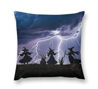 Rrtsmsgh Witch Prayed Pillow Covers, Square Throw Pillow Case with Hidden Zipper, Soft Double-Sided Decorative Pillowcases for Couch Sofa Bedroom Car, 12 "x12