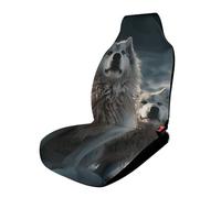 Rrtsmsgh Wolf Tribe Car Seat Cover Front Seats Protector - Universal Fit, Non-Slip & Stretch 1PCS Automotive Seat Covers for Sedans, SUVs, Trucks