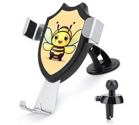 Rrtsmsgh Yellow Bee Car Phone Holder, Universal Adjustable Auto Phone Holder - Strong Suction Cup, Air Vent Cellphone Stand Car Mount for 4-6 Inch Phones
