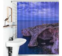 RRTYVFD Blue Grotto At Dawn Shower Curtain Waterproof Mould Fabric Polyester Shower Curtain for Bathroom for Bathtub Shower Stall 56.30x70.87Inch（143x180cm）