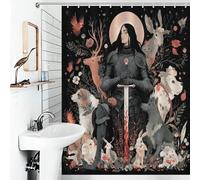 RRTYVFD Guardian of The Wild Bath Shower Curtains Mildew Thicken Durable Polyester Shower Curtains Set with 12 Hooks Bathtub 53.54x70.87Inch（136x180cm）