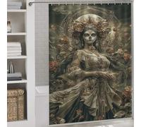 RRTYVFD Skull Queen's Elegance Shower Curtain Waterproof Mould Fabric Polyester Modern Polyester Water Repellent for Stalls Bathtubs 64.17x70.87Inch（163x180cm）