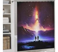 RRTYVFD The Event Horizon Lovers Anti-Mould Proof Resistant Quick Drying Proof Resistant Shower Curtain with Hooks for Travel Trailer 69.69x70.87Inch（177x180cm）