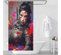 RRTYVFD Warrior's Painted Silence Shower Curtains Mould Proof Thicken Durable Polyester Modern Polyester Water Repellent for Kids Women Men 35.43x70.87Inch（90x180cm）