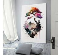 RRTYVFD Watercolors Japanese Art 2 Living Room Wall Art for Teens Girl Women Living Room Decoration Modern Art Prints 24x36inch(60x90cm)