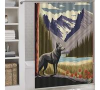 RRTYVFD Wolf Art Series Style 9 Bath Shower Curtains Mildew Fabric Polyester Bathroom Decor Curtains for Shower Bath Curtain Wet Room 64.17x70.87Inch（163x180cm）