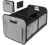 RRUFD Car Boot Organiser for Mini Cooper S John Cooper Works Trim 2024-, with Handle & Partition Collapsible Boot Organise Travel, Groceries & Everyday Use,B Grey
