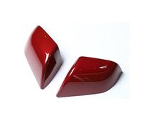 RRUFD Car Rearview Mirror Cover for Tesla Model Y 2020-2023, Carbon Fiber Cap Lid OutSide Door Mirror Housing Shell Painted Replacement Covers for Car Mirrors,D Red
