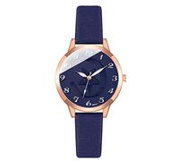 Rrunsv 20mm Watch Band Men Senior Watches for Women Women Dress Watch Faux Leather Wrist Band Casual Quartz Watch Analog Wrist Watch Alloy Case Digital Dial Women Ladies Big Face Watches