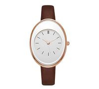 Rrunsv Large Face Digital Watch for Seniors Women Watch Ladies Leather Band Quartz Wristwatch Female Fashionable and Simple Watch Big Watch for Men White Watch Case