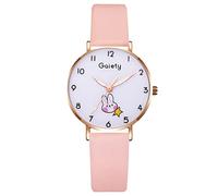 Rrunsv Mens Watches with Leather Band Women's Watches Quartz Movement Girls Ladies Wristwatch PU Belt Watch Holiday Gift Womens Expansion Band Watches Gold and Silver Watches for Women